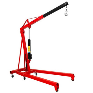 Factory price folding shop engine cranes thickened steel plate 0.5t 1t 1.5t 2t hydraulic car engine jack crane