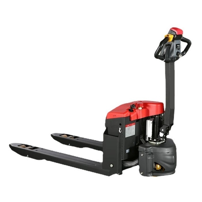 High quality nylon wheel electric pallet trolley jack truck 1500 2000kg lead acid battery electric pallet jack