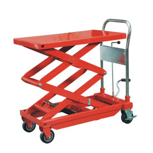 Hot Sale 300KG 350KG 500KG 750KG Scissor Lift Table manual pallet truck