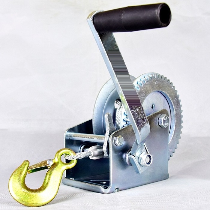 Hot sale self locking pulling hand winch quenching gear 820kg 1200kg hand anchor winch