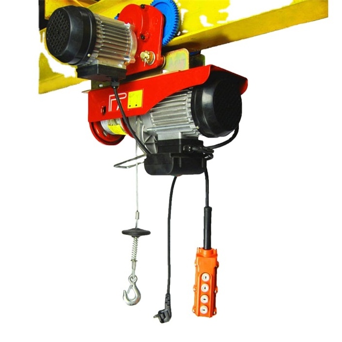 Mini Lift 220v 600/800/1000/1200 Kg Electric Chain Hoist price  small wire rope crane hoist with remote control  winch