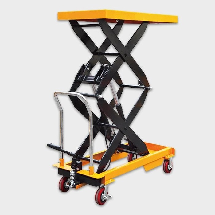 High quality hydraulic scissor lift table truck 0.9M 660lbs 1000 pounds small scissor lift table