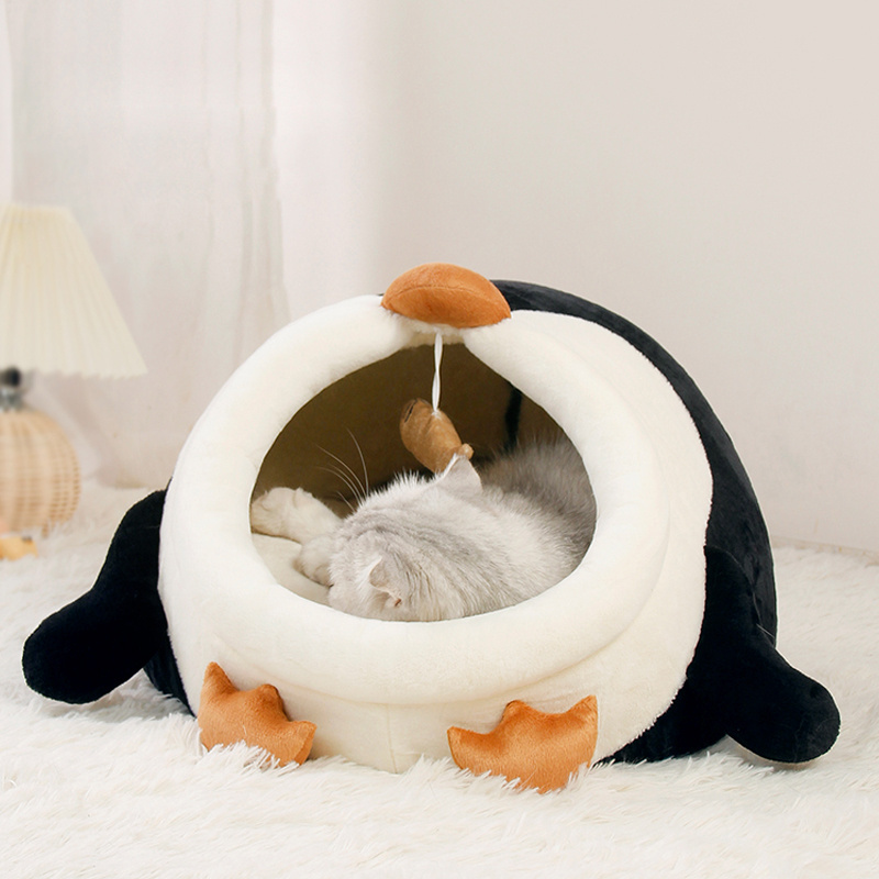 New Style Winter Warm Indoor Round Pet Sleeping Nest Cave Kitten Puppy Basket Cat Dog Bed