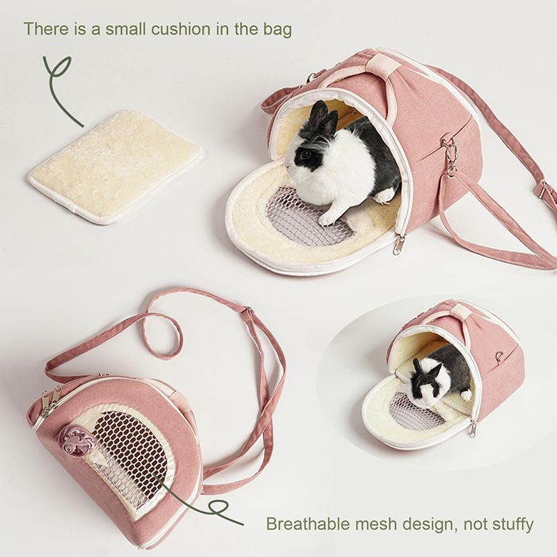 Factory Wholesale Small Pet Travel Bag Breathable Outdoor Pouch for Guinea Pig Hamster Bunny Sugar Glider Bird