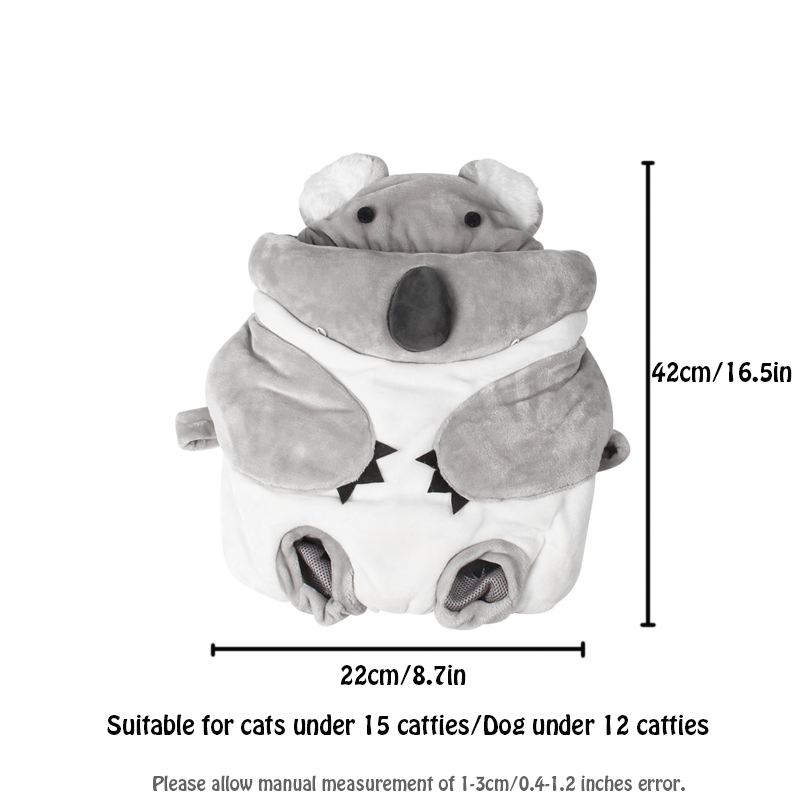 Portable Cotton Warm Outdoor Pet Carrier Cat Dog Puppy Travel Front Hanging Chest Bag Backpack