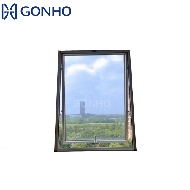 GONHO Free design gas strut double steel folding awning window australia standard crank handle  hung window