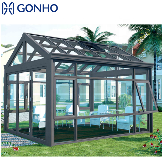 glassroom solarium free standing sunrooms glass houses with Aluminum sunroom tempered glass garden veranda aluminium sunroom