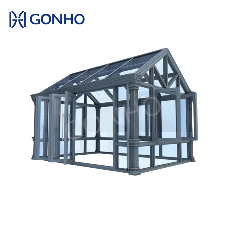 GONHO Wholesale Price Modern Style Backyard Pergola Screen Enclosure India Used Spherical Sun Room Glass House Outdoor Sunrooms