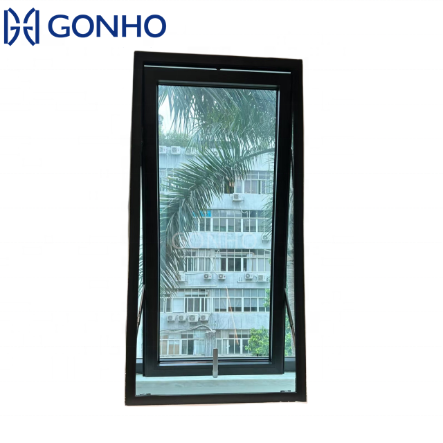 GONHO Free design gas strut double steel folding awning window australia standard crank handle  hung window