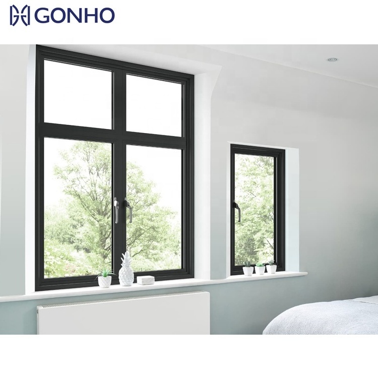 GONHO Simple Design Fenetre Aluminum Glass Casement Windows Balcony Aluminum Casement Window