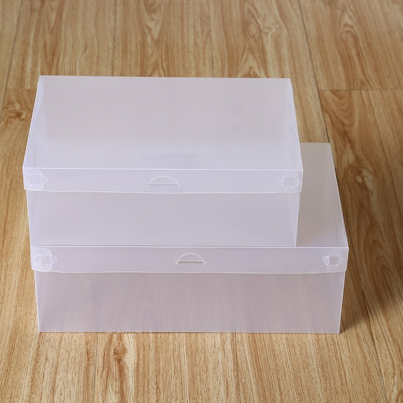 GONHUA Custom Sports Sneakers Organizer Stackable Shoe Storage Container Box Plastic PP Transparent Shoe Box With Logo Packaging