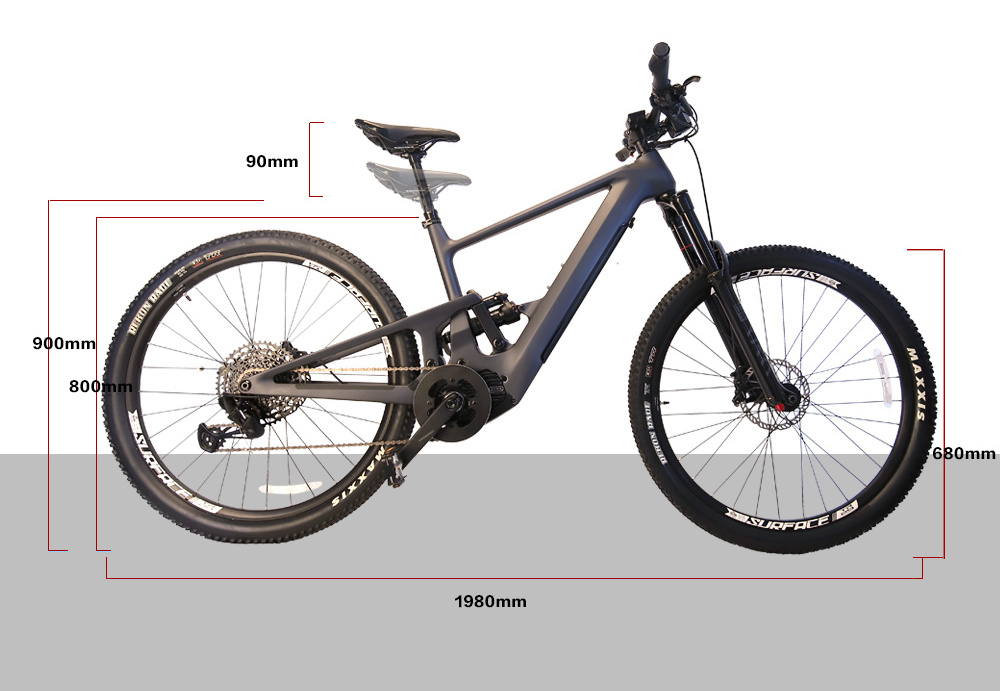 Newest electric bike 500w emtb bafang m560 mid motor m600 mountain bike full suspension 29inch carbon ebike