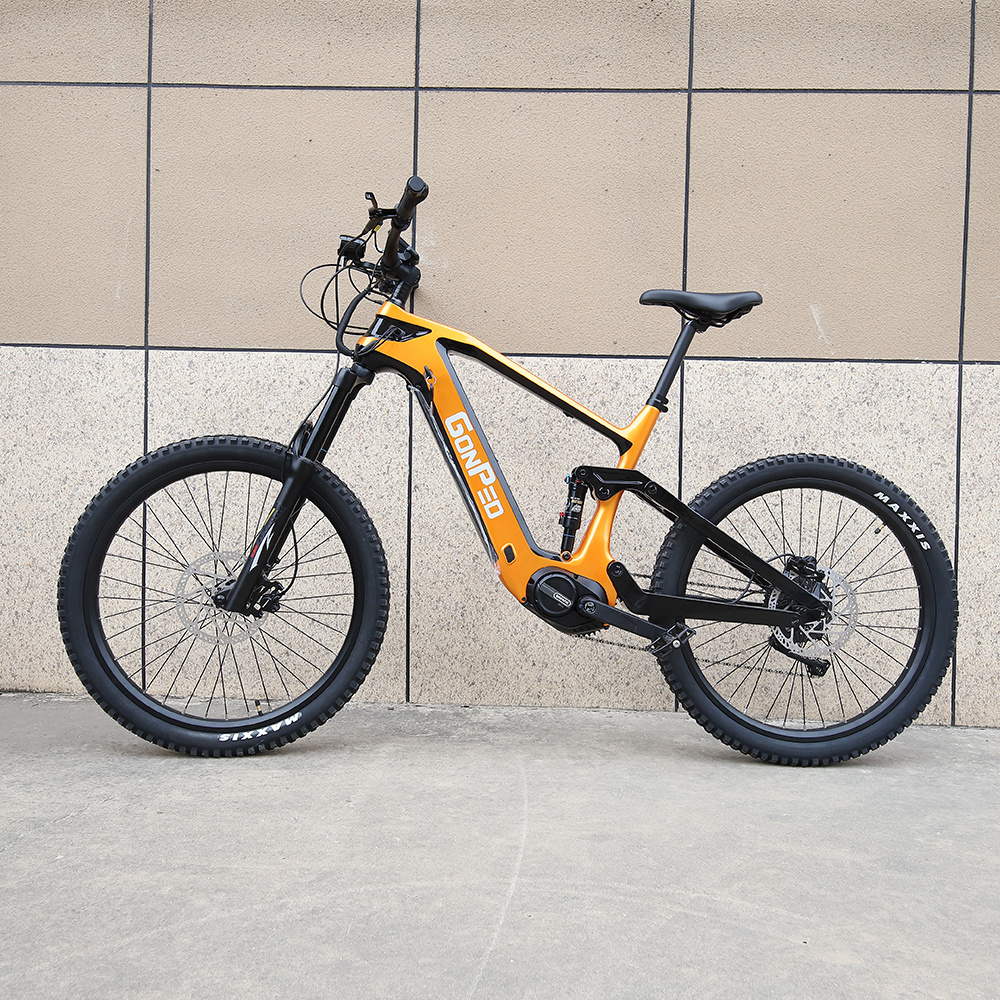 Newest bafang m510 ebike carbon fiber frame 500w 1000w mid motor optional full suspension electric bike