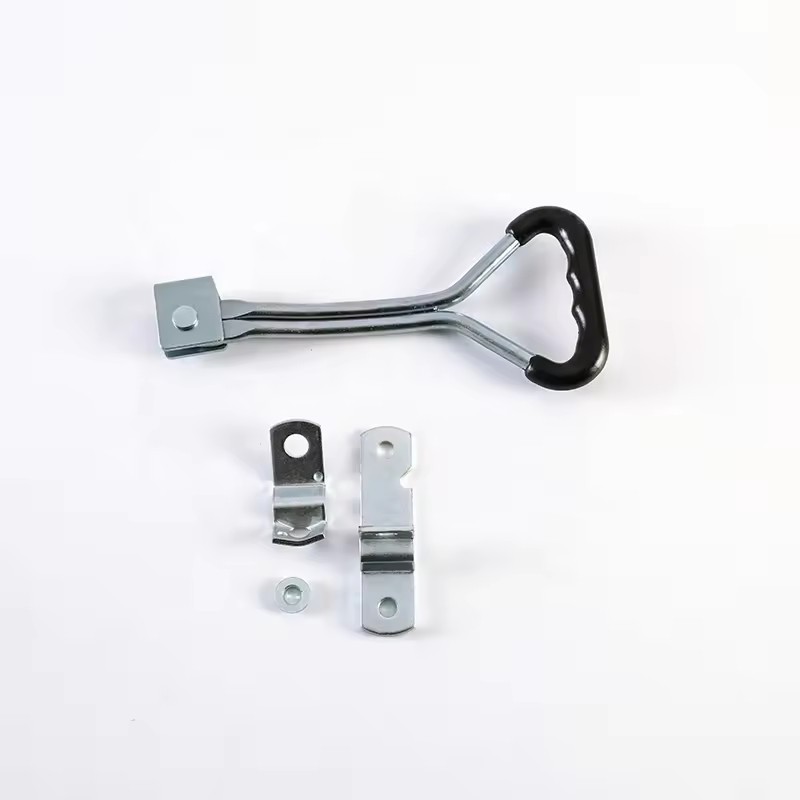 Refrigerated truck rear door lock trailer handle lock