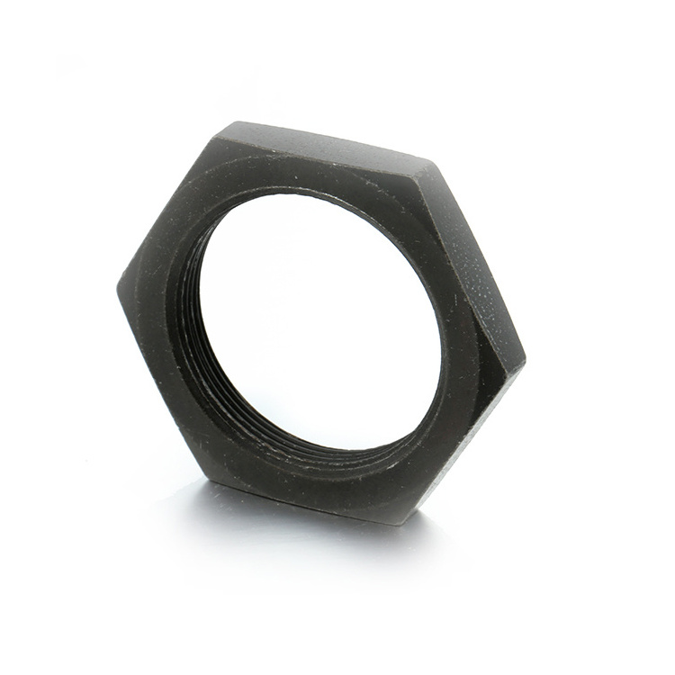 Customized and Standard size Low price carbon steel black stainless steel hex jam nut hex thin nut