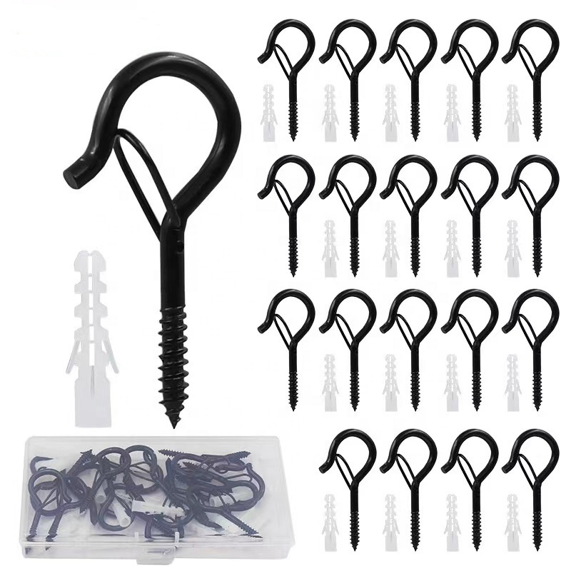 Hanging eye iron Q-hanger hooks for outdoor string lights Christmas Rope clips