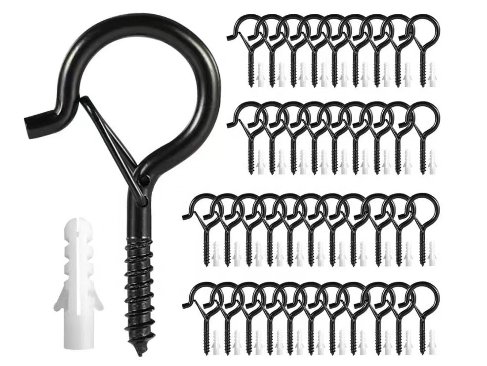 Hanging eye iron Q-hanger hooks for outdoor string lights Christmas Rope clips