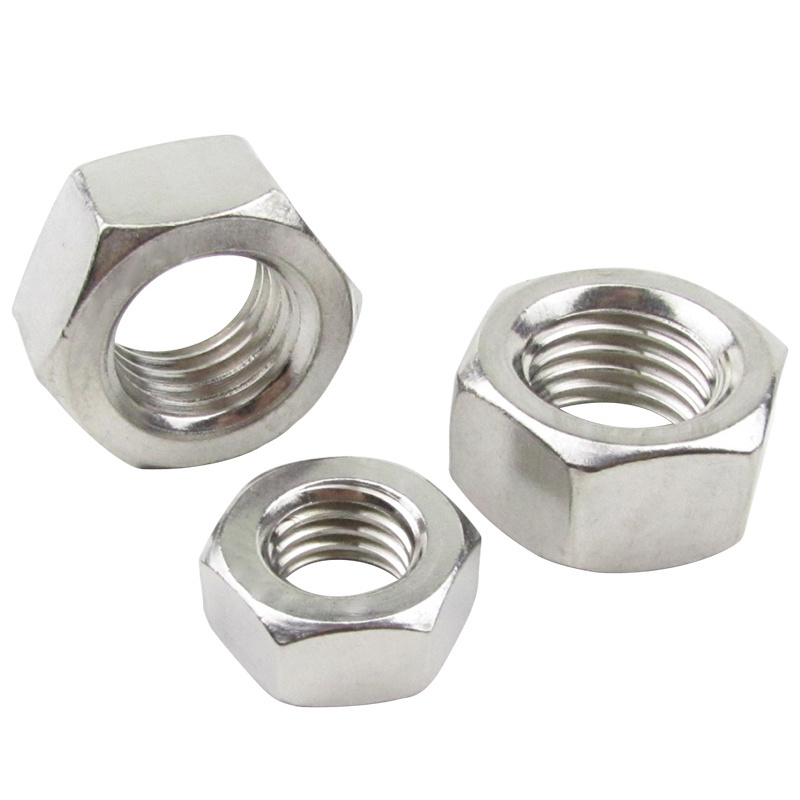 China Stock high quality polished Hex Nut M16 stainless steel 304 316 DIN934 Hex Head Nut