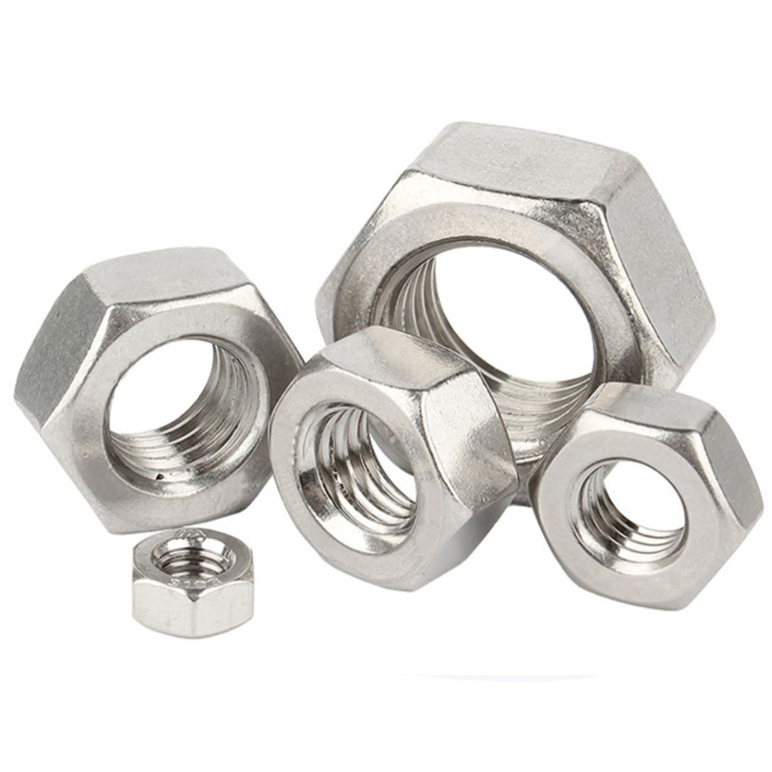 China Stock high quality polished Hex Nut M16 stainless steel 304 316 DIN934 Hex Head Nut