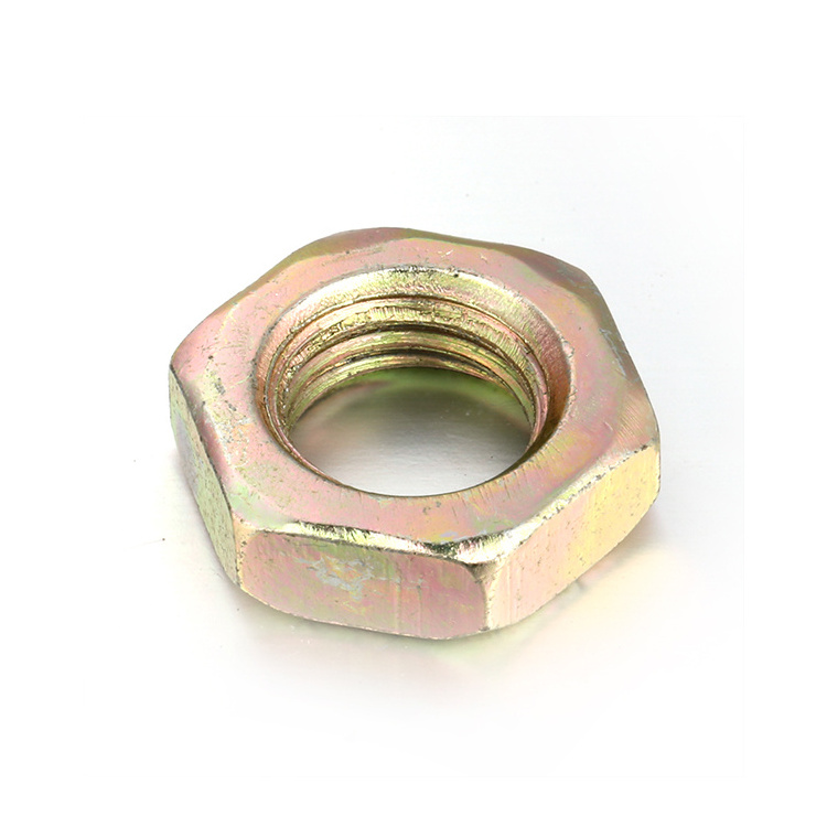 Customized and Standard size Low price carbon steel black stainless steel hex jam nut hex thin nut