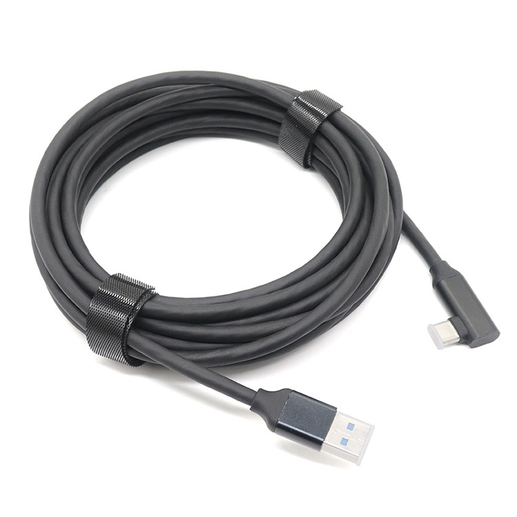 1M 2M 3M L Shape 180 Degree USB 3.0 A Male To Elbow TYPE C Male Sync Data Transfer Cable for VR Equipment