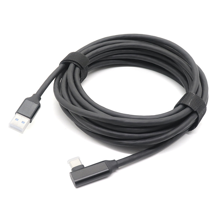 1M 2M 3M L Shape 180 Degree USB 3.0 A Male To Elbow TYPE C Male Sync Data Transfer Cable for VR Equipment