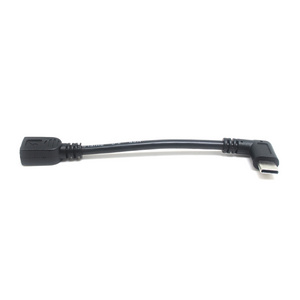 Mini Mobile 5-Pin Female to 90-Degree Male PD 100W USB Type-C Data Cable 1M 2M 3M Fast Charging for Android Phones