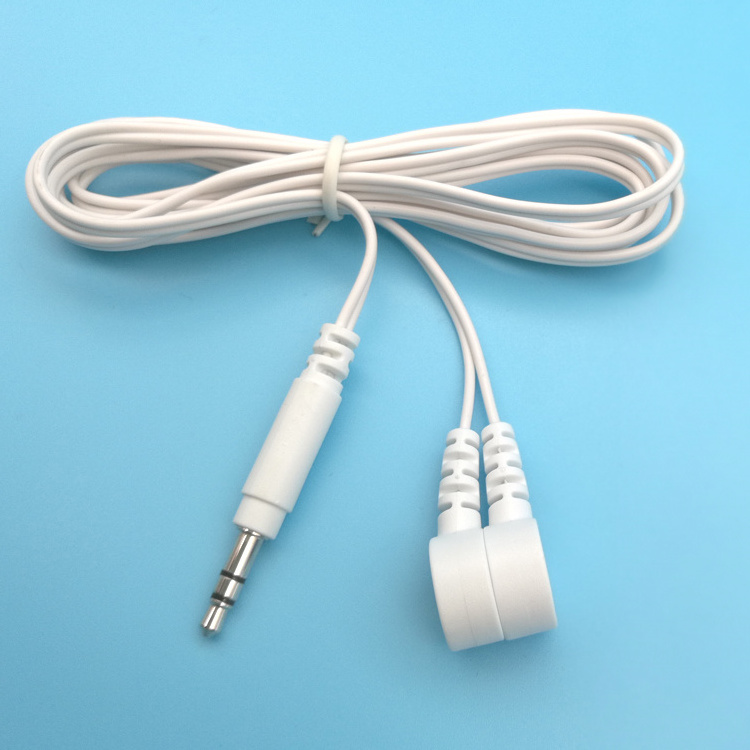 3.5mm Male to magnetic ECG snap lead wire cable for face massaging machines massager