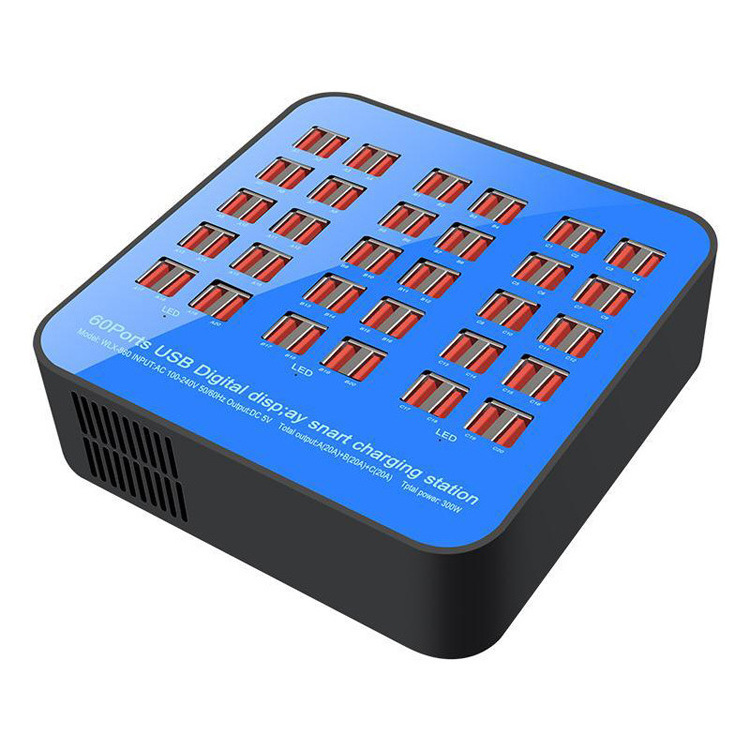 Multi-port USB charger 300W 60 in-1 USB Charging Station QC 3.0 Electronic Charging station 5V 2.4A for multiple devices