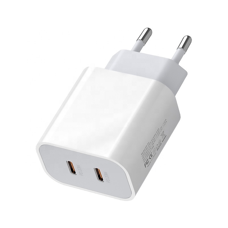 AU US UK EU plug PD40W dual 20W USB C port fast type c charger