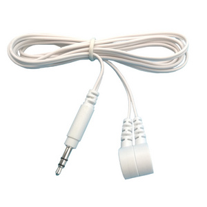 3.5mm Male to magnetic ECG snap lead wire cable for face massaging machines massager