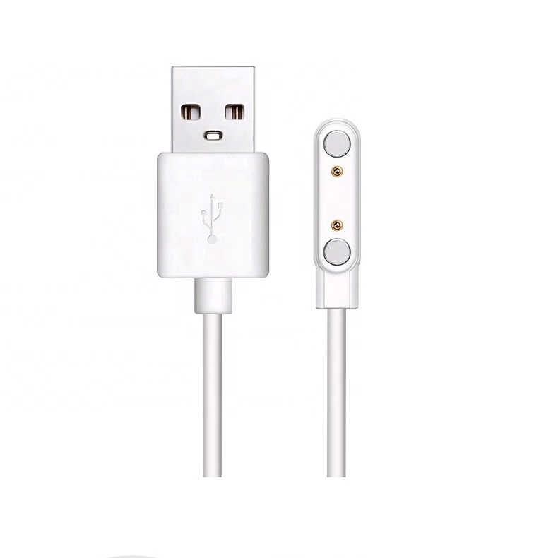 Universal 1A USB magnetic pogo pin charger 7.62mm 2pin Charging Cable Cord for Smart Watch