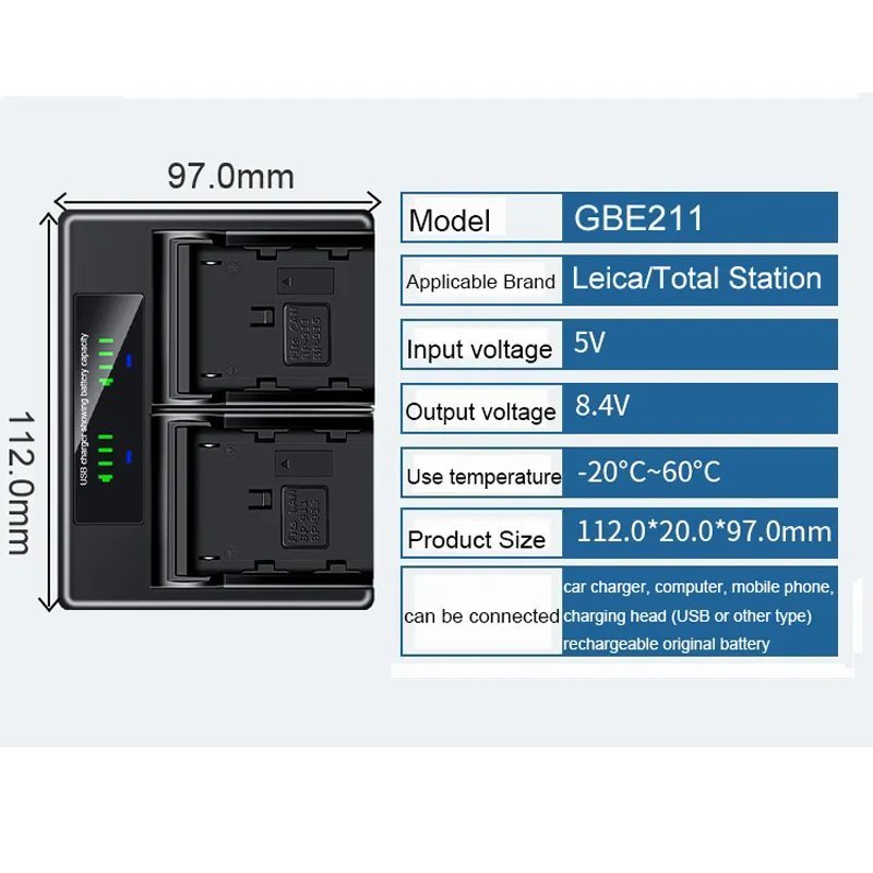 NP-F970 NP F970 USB LED Dual Battery Charger Compatible for Sony NP-F970 NP-F960 NP-770 NP-F550 Camera Type-c+USB Dual Charge