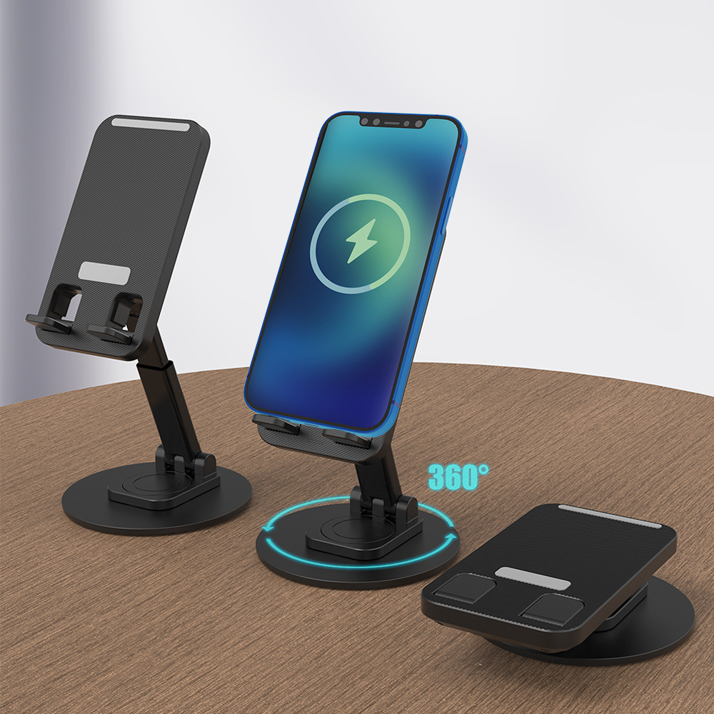 New Arrival Custom Logo Foldable Mobile Phone Stand Holder 15W Fast Charging Wireless Charger