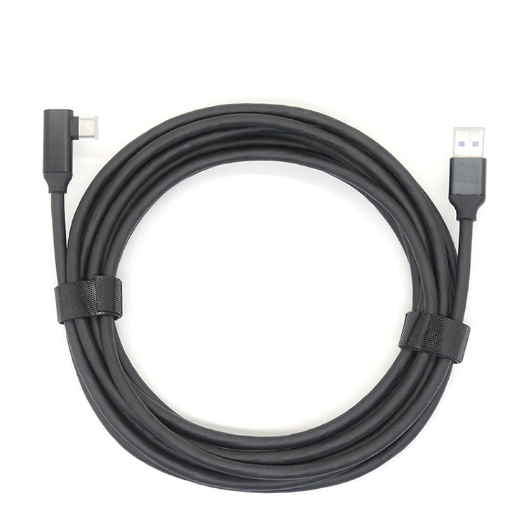 1M 2M 3M L Shape 180 Degree USB 3.0 A Male To Elbow TYPE C Male Sync Data Transfer Cable for VR Equipment