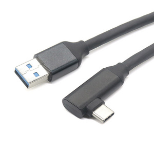 1M 2M 3M L Shape 180 Degree USB 3.0 A Male To Elbow TYPE C Male Sync Data Transfer Cable for VR Equipment