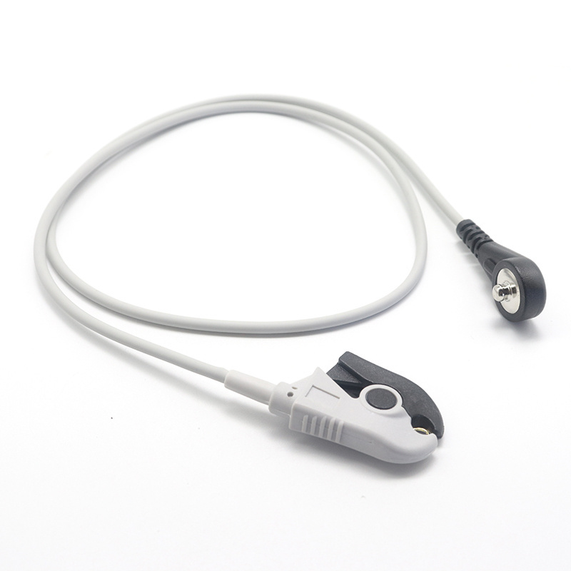 4.0mm Electrode Snap to lead Alligator clip EEG ECG electrode EEG EMG medical cable ECG clip style for Medical Equipment