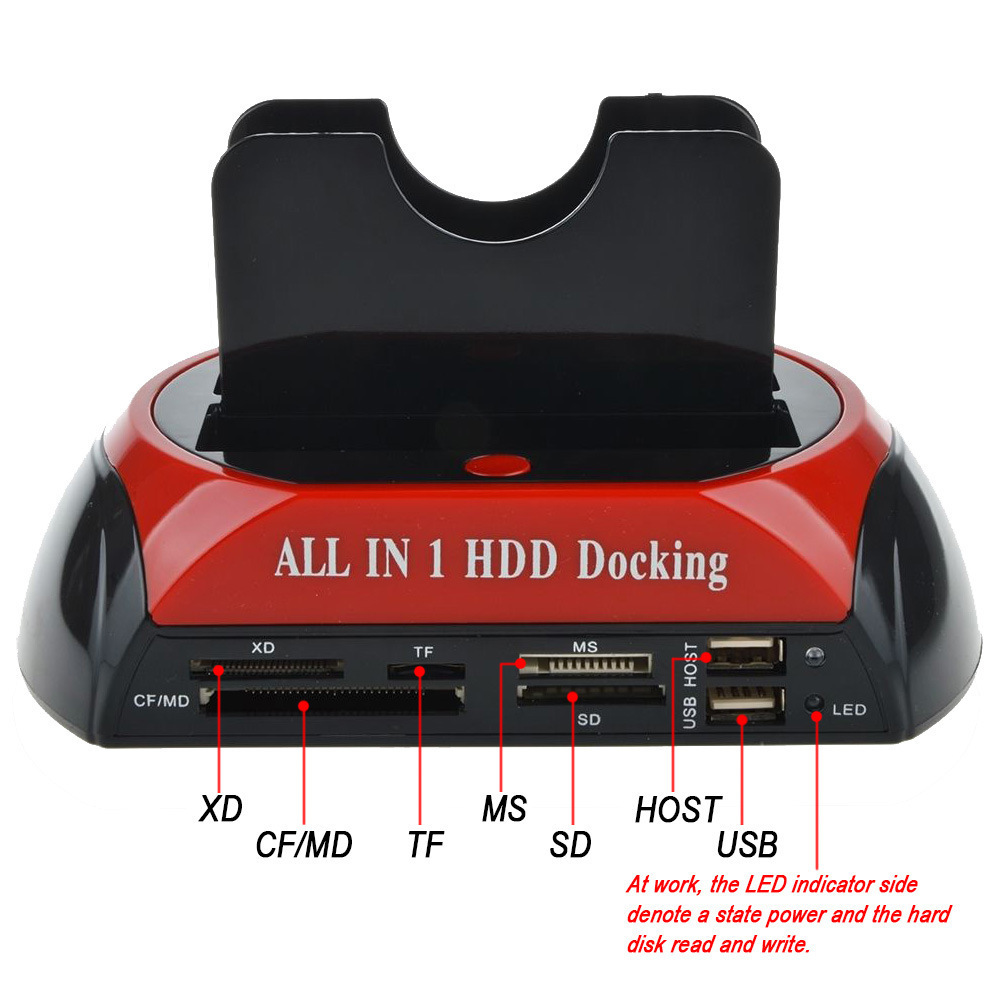 Factory sell USB 2.0 Bulk  High ard drive base 2.53.5-inch IDE+SATA with card reader genuine capacity high performance SSD drive