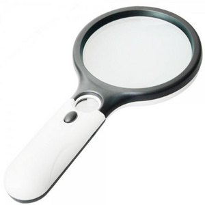 45X Handheld Reading Magnifying Glass Illuminated Microscope Lens Jewelry Watch Loupe Magnifier With 3 LED