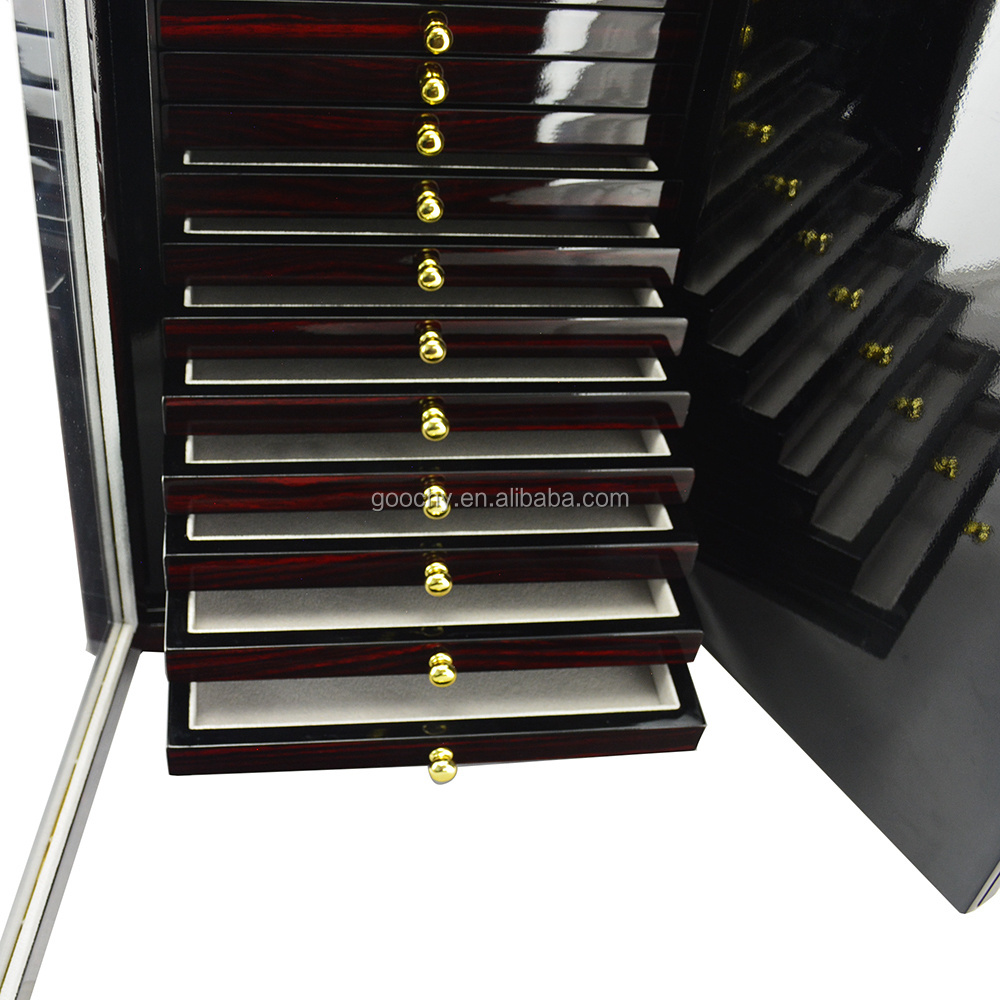 Rotating Display Case for 72 Jewelry Watch Bands Straps 20 Drawers Inside GC02-LG9-72EH-C