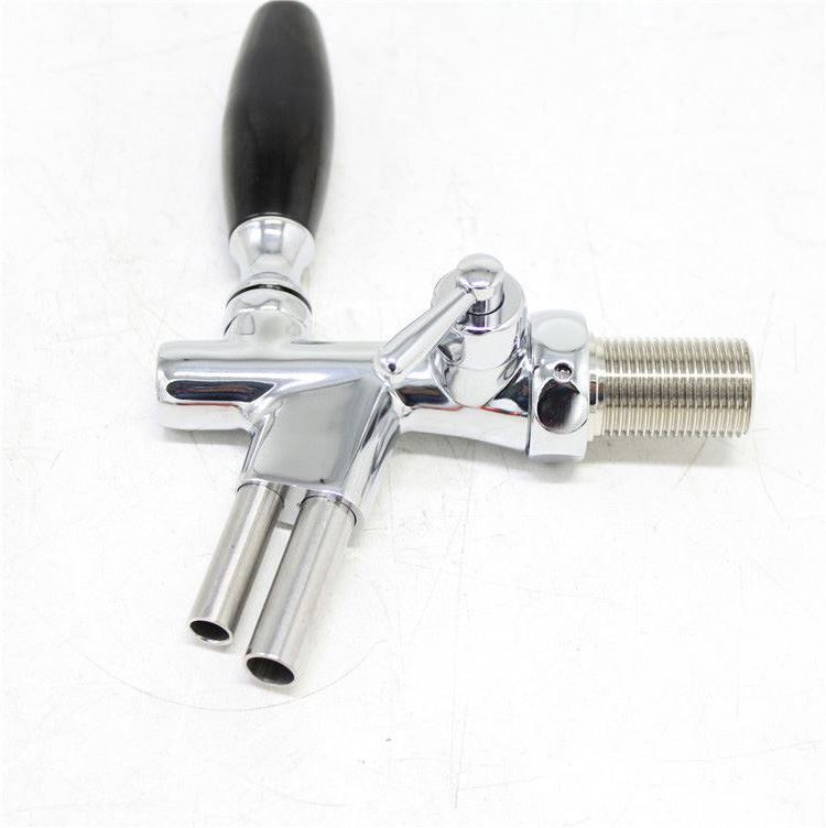 GB high quality double pipe foam reducing tunable beer brew faucet