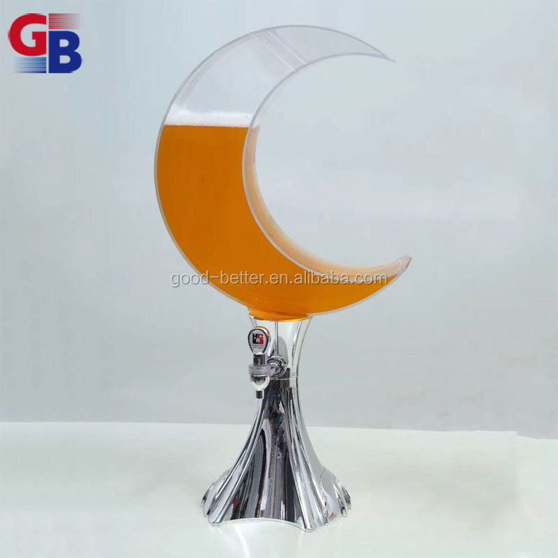 No.BT201031 hot selling 1L crescent shape beer tower /drinking tower dispenser