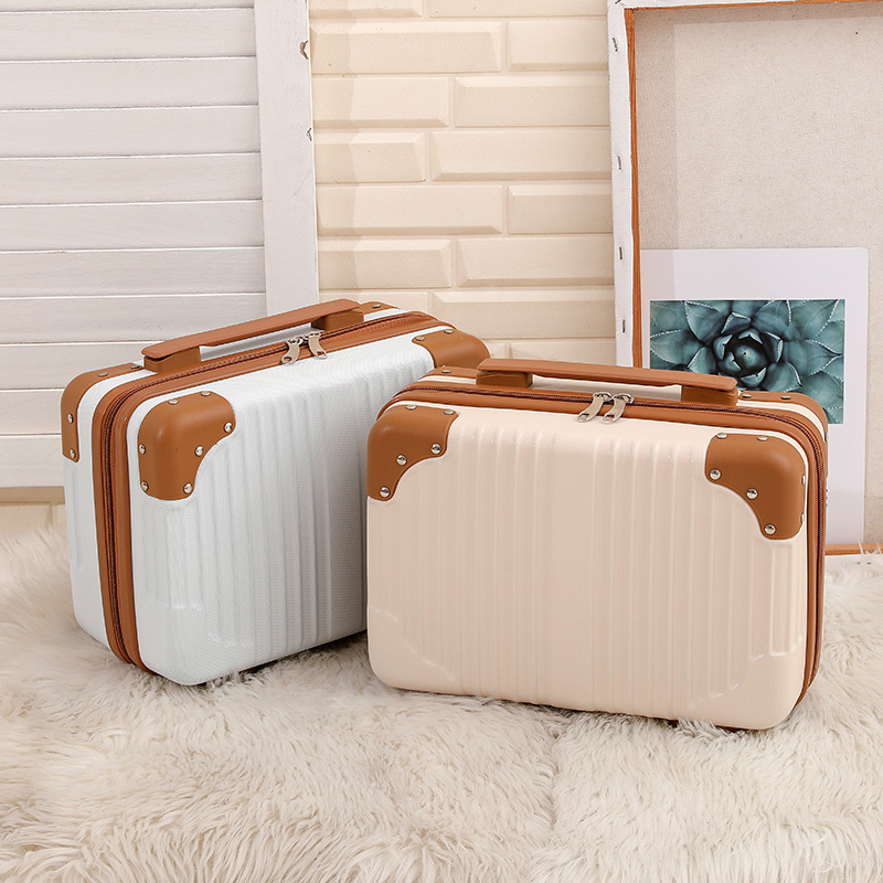 ALL PASS 2022 New fashion Small luggage 14 inch cosmetic case wholesale suitcase women's portable cosmetic bag