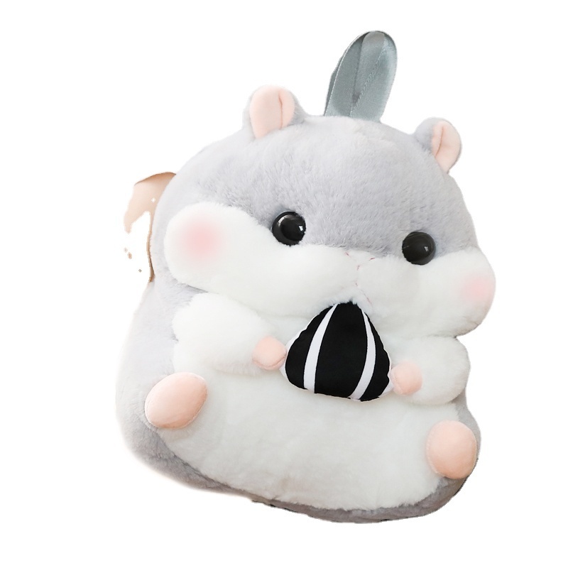 Multifunctional lovely hamster warm hand backpack convenient beautiful women's backpack cute children's bag