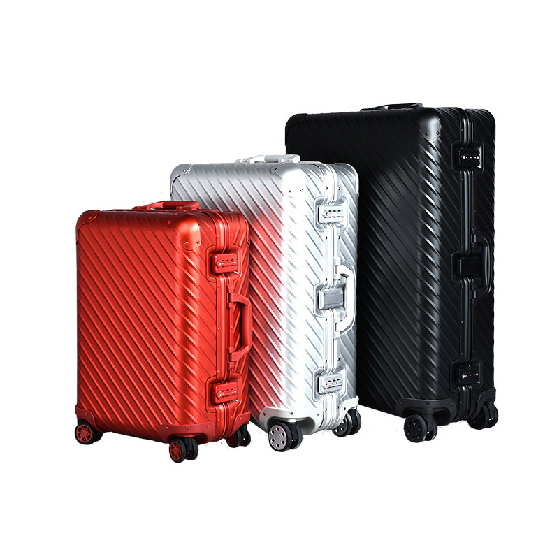 New all-aluminum-magnesium alloy trolley case aluminum metal luggage universal wheel suitcase business boarding suitcase