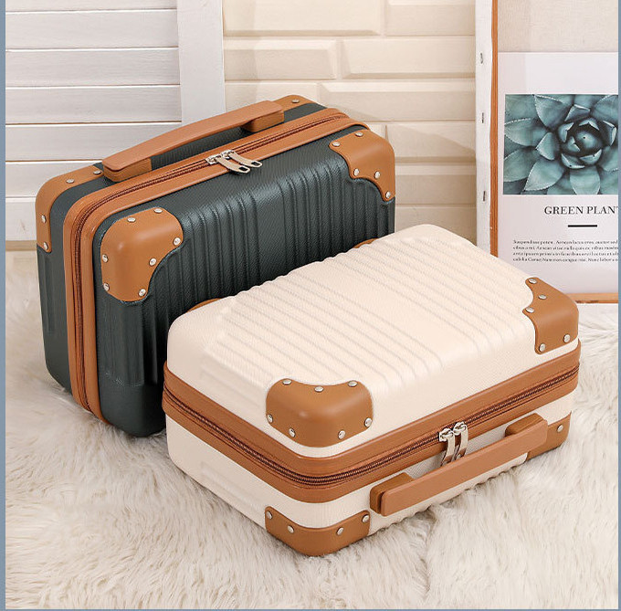 ALL PASS 2022 New fashion Small luggage 14 inch cosmetic case wholesale suitcase women's portable cosmetic bag