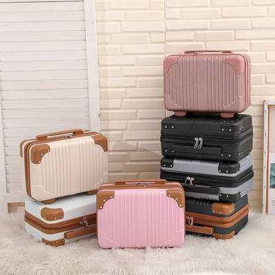 ALL PASS 2022 New fashion Small luggage 14 inch cosmetic case wholesale suitcase women's portable cosmetic bag