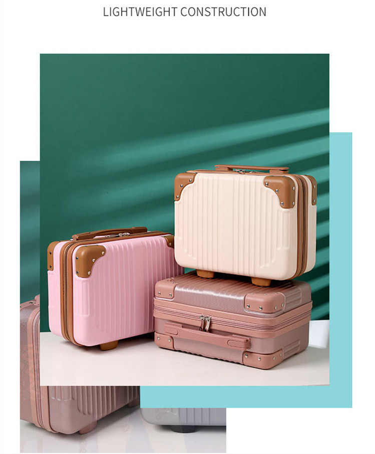 ALL PASS 2022 New fashion Small luggage 14 inch cosmetic case wholesale suitcase women's portable cosmetic bag