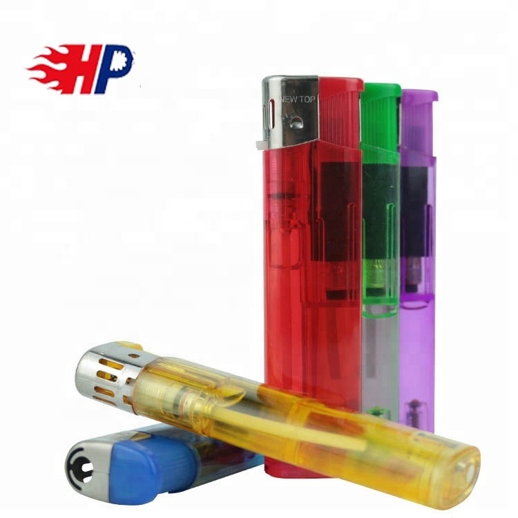 HP-127  custom  cheapest OEM  Plastic Disposable Butane Lighter gas plastic with Electronic Piezo  Automatic Machine Production