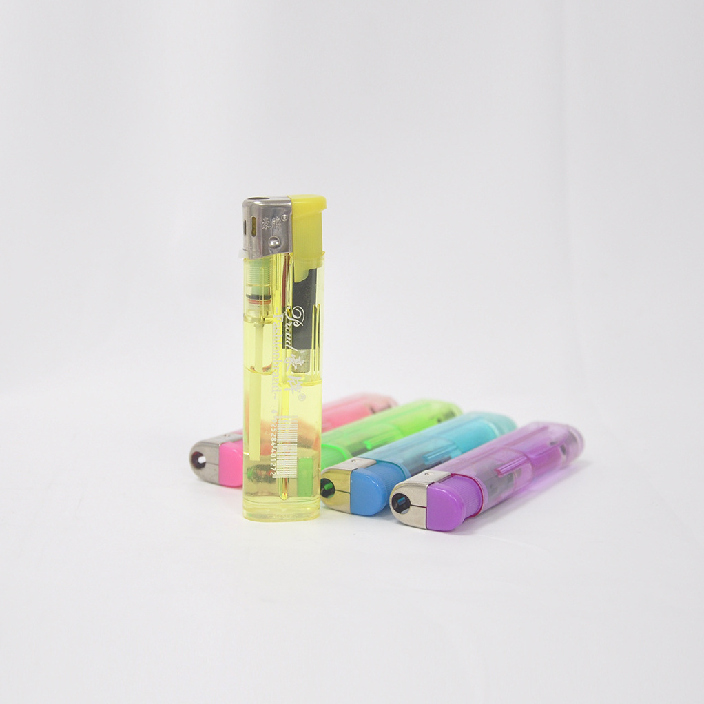 Customer Akmak Lighters Cigarette Vapers Smoke Transparent Gas Lighter  hp-127 lighter with led light